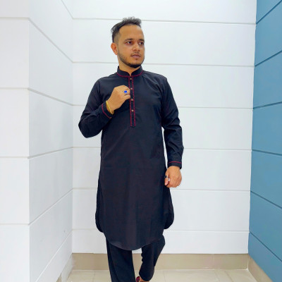 এমব্রয়ডারি কাবলি সেট- ব্ল্যাক
