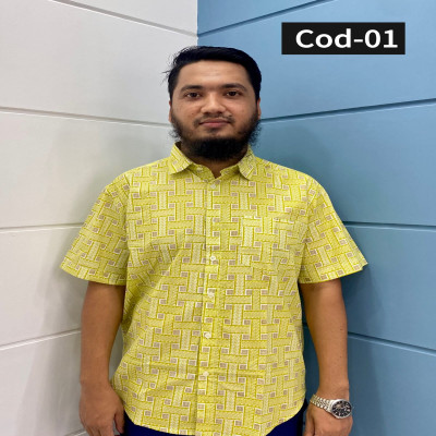 হাফ হাতা আড়ং প্রিন্ট শার্ট