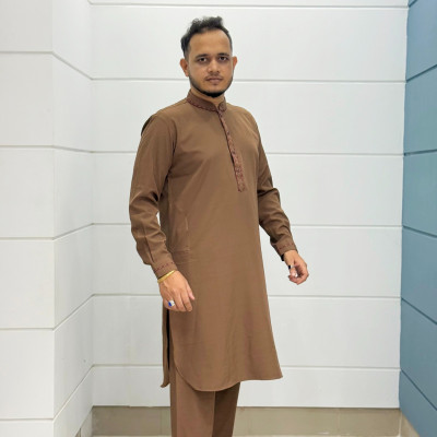 এমব্রয়ডারি কাবলি সেট- ব্রাউন