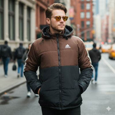 Adidas Full Jacket - Matte Brown