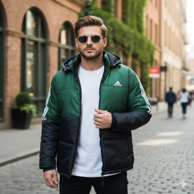 Adidas Full Jacket - Bottle Green