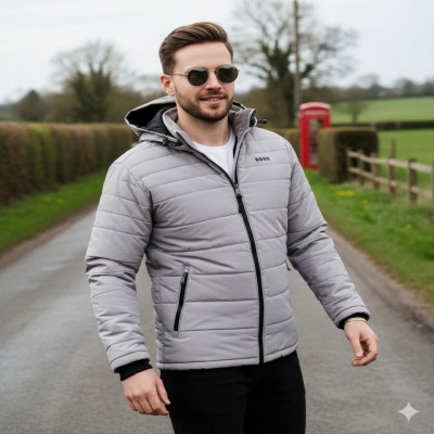 Hugo Boss Full Jacket- Ash