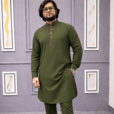 এমব্রয়ডারি কাবলি সেট- আইকন-2 - অলিভ