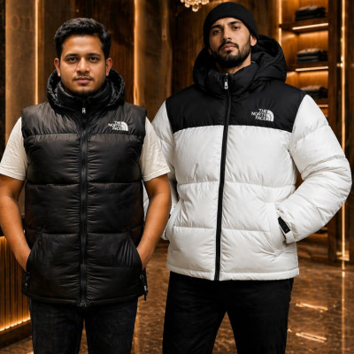 North face Full Sleeve white +Half Sleeve black Free